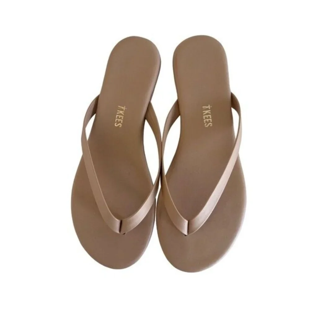Tkees The Boyfriend Sandal Leather Flip-Flops Pout Color - Picture 1 of 4